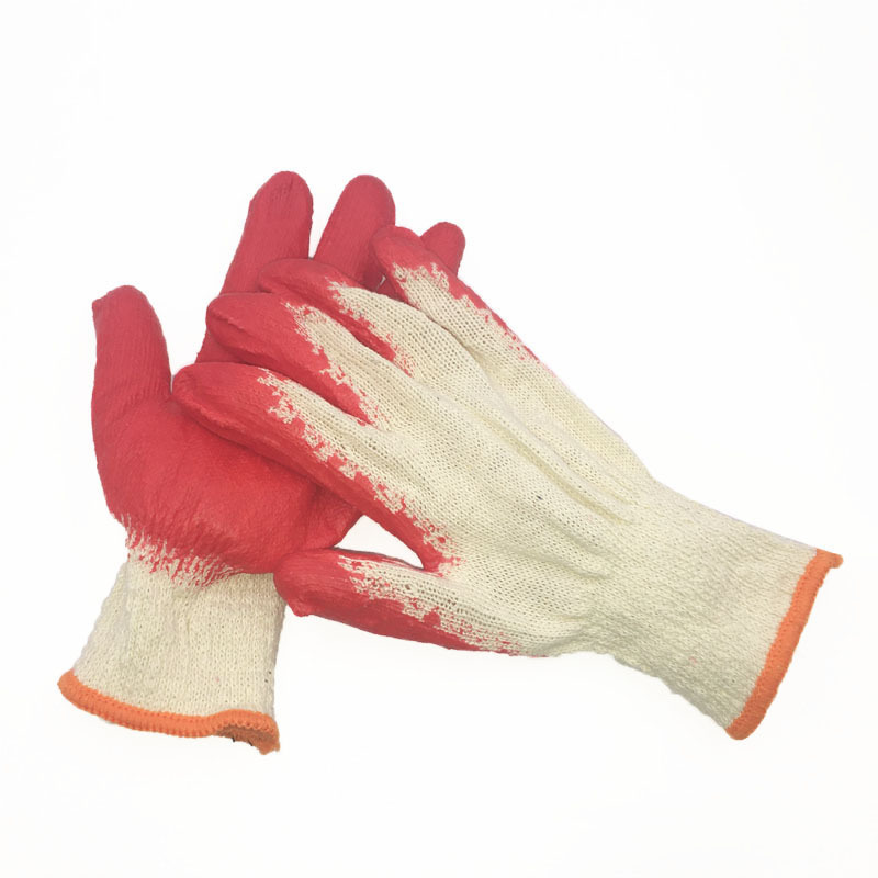 Cheap Cotton Dipped Microflex Hyflex Protective Gloves Latex Rubber Coated Construction Work Gloves For USA