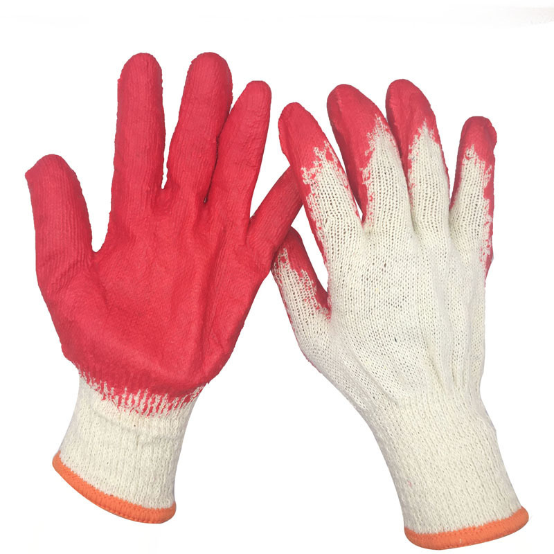 Cheap Cotton Dipped Microflex Hyflex Protective Gloves Latex Rubber Coated Construction Work Gloves For USA