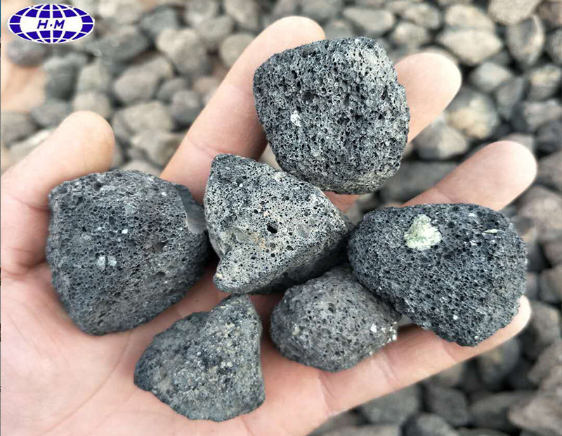 Natural landscaping black volcanic lava rock stone for sale