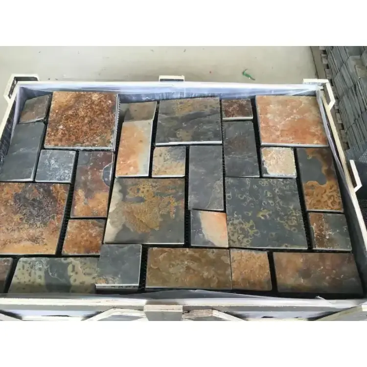 Cheap Natural Rusty Slate Stone Driveway Paver