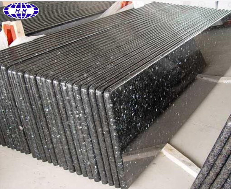 Fabricated Production Good Quality Blue pearl granite stone kitchen countertop