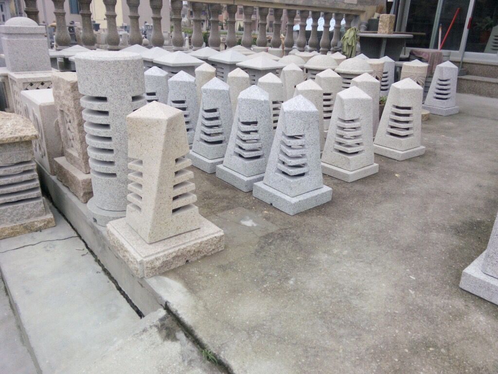 China grey granite japanese style garden stone lantern