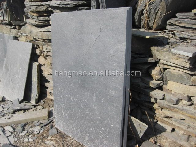 Honed Finish Natural Large Black Slate Slabs Cut To Szie Slabs For Sale