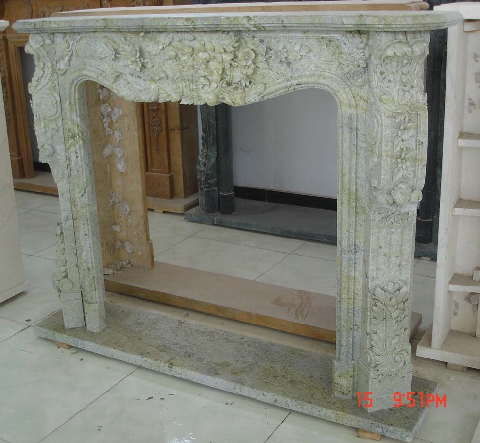 Simple Design Cheap White Marble Mantel 1200 mm Tabletop Fireplace