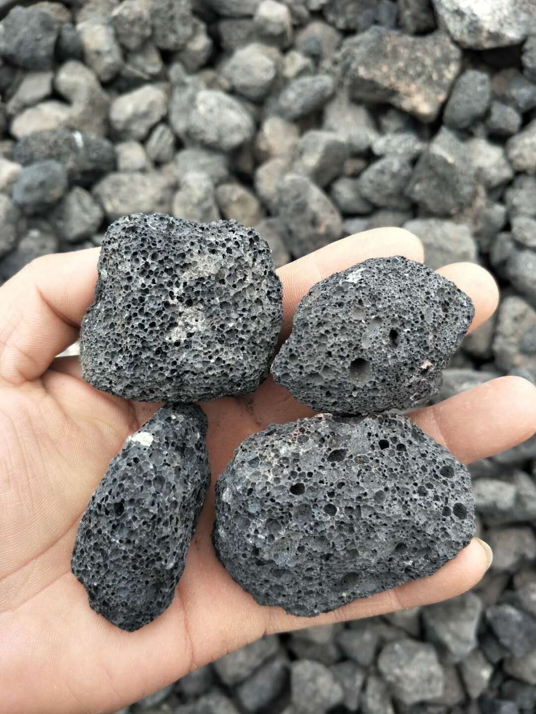 Natural landscaping black volcanic lava rock stone for sale