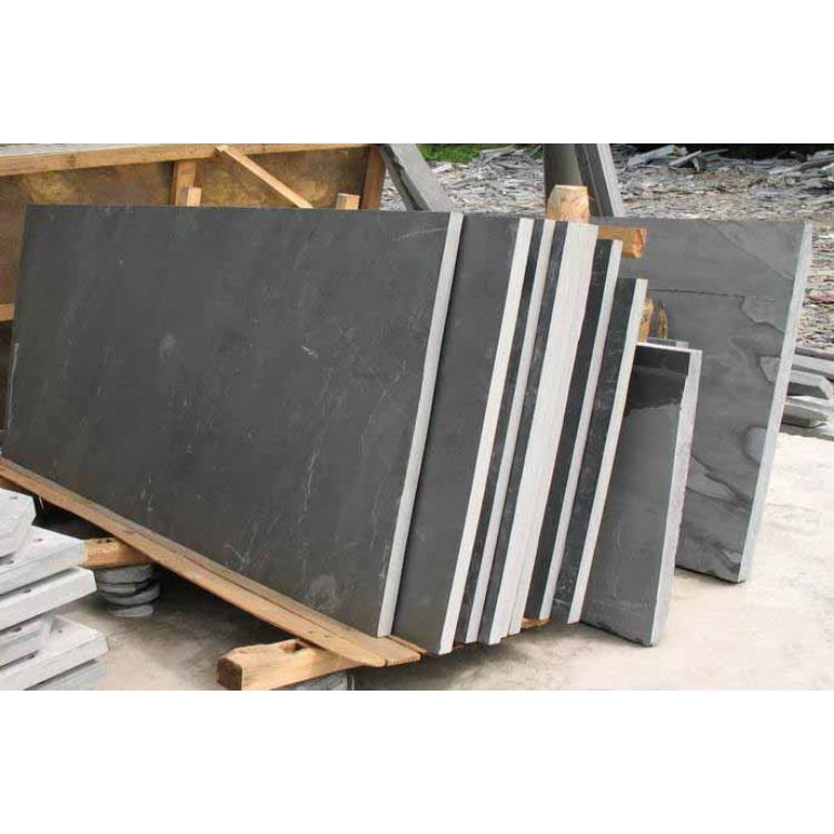 Honed Finish Natural Large Black Slate Slabs Cut To Szie Slabs For Sale