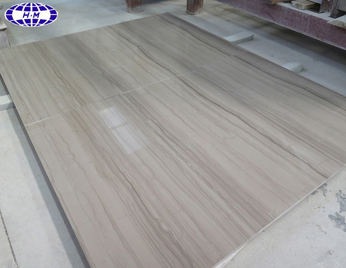 Great quality Chinese Athens Grey Wood Grain Texture Marble Floor Tiles For Hotel Villa Projects Decoration