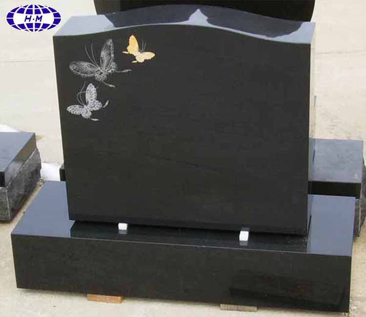 Cheap nature granite gravestone cemetery butterfly headstone for sale