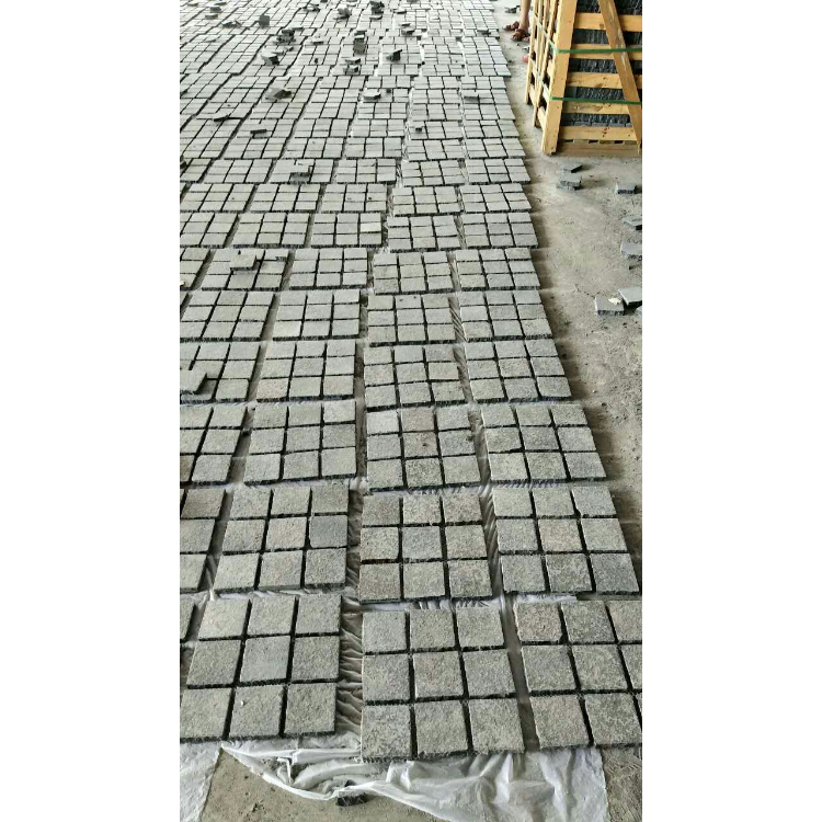 Nature Split Driveway Cobble Stone Meshed Nature Black Basalt Pavement Stone