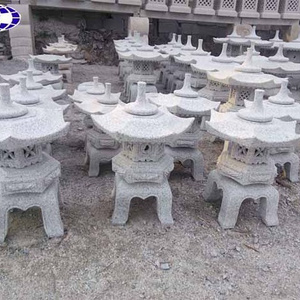 China grey granite japanese style garden stone lantern