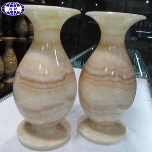 Luxury beautiful nature onyx marble flower vase