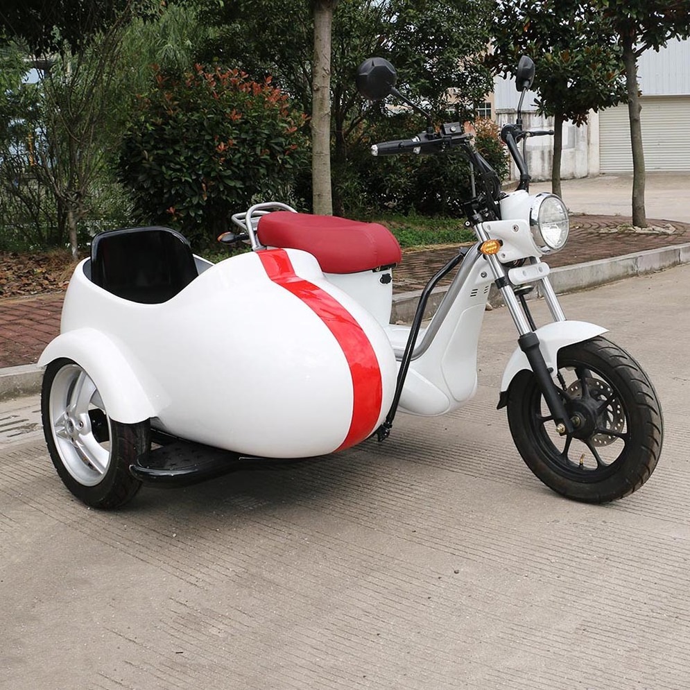 60v 500w 3 wheel electric scooter New Designed 2 Wheel Electric Scooter Motorcycle with side tank car