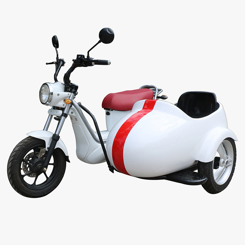 60v 500w 3 wheel electric scooter New Designed 2 Wheel Electric Scooter Motorcycle with side tank car