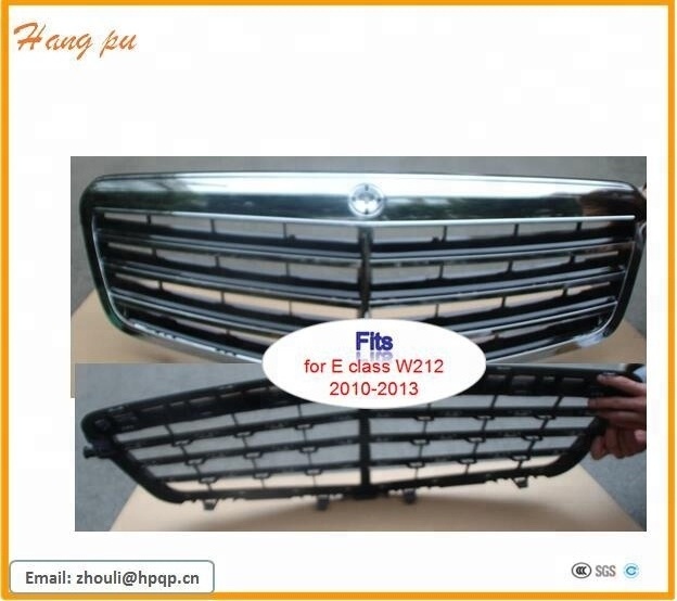 auto body parts front chrome grid grille for Mercedes W212 E class a2128800583 a2128801083