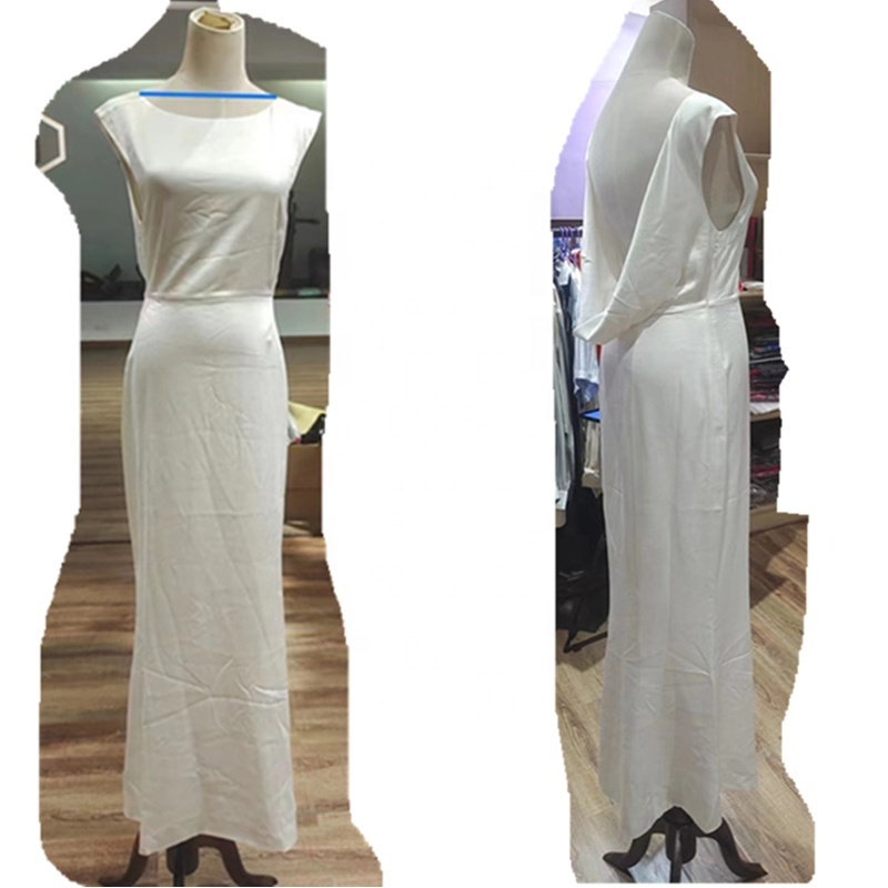 Elegant evening gowns for women dress long Party Ivory white Size can be customized Wedding Silk skirt dress