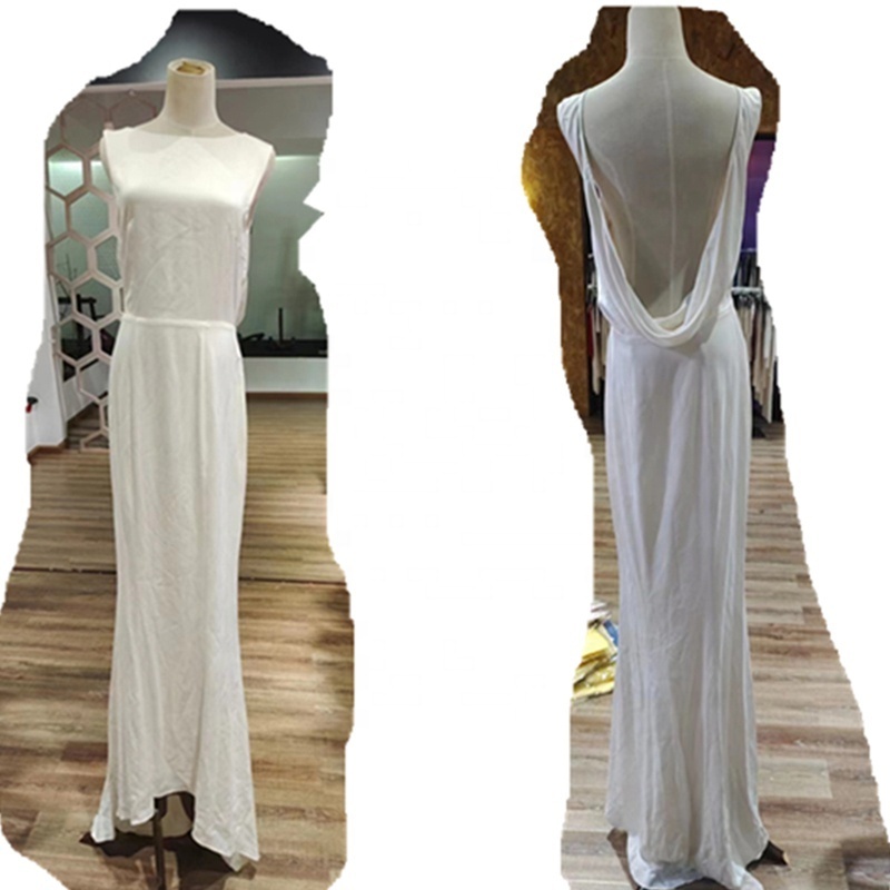 Elegant evening gowns for women dress long Party Ivory white Size can be customized Wedding Silk skirt dress