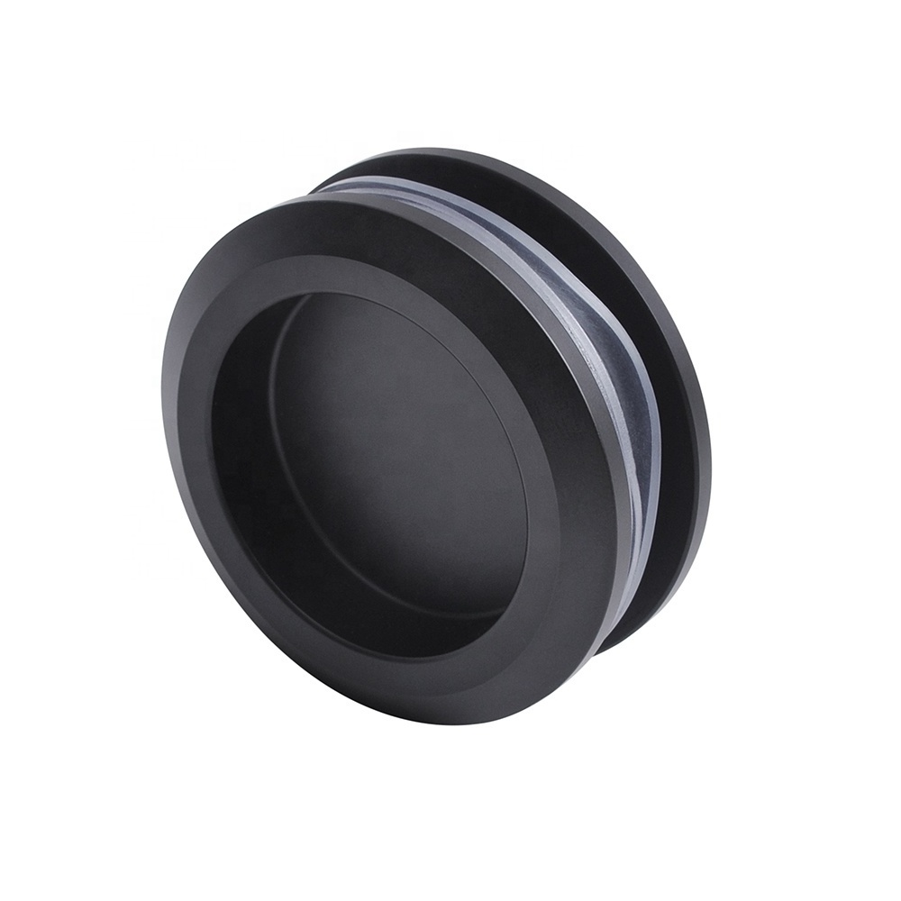 High Quality Round Shape Matte black Glass Shower Door Handle Bathroom Glass Flush Door Knob