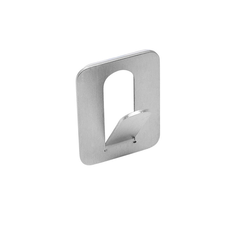 Self Adhesive Hooks 304 Stainless Steel No Drilling Waterproof Oilproof Matte Towel Hook Wall Hooks