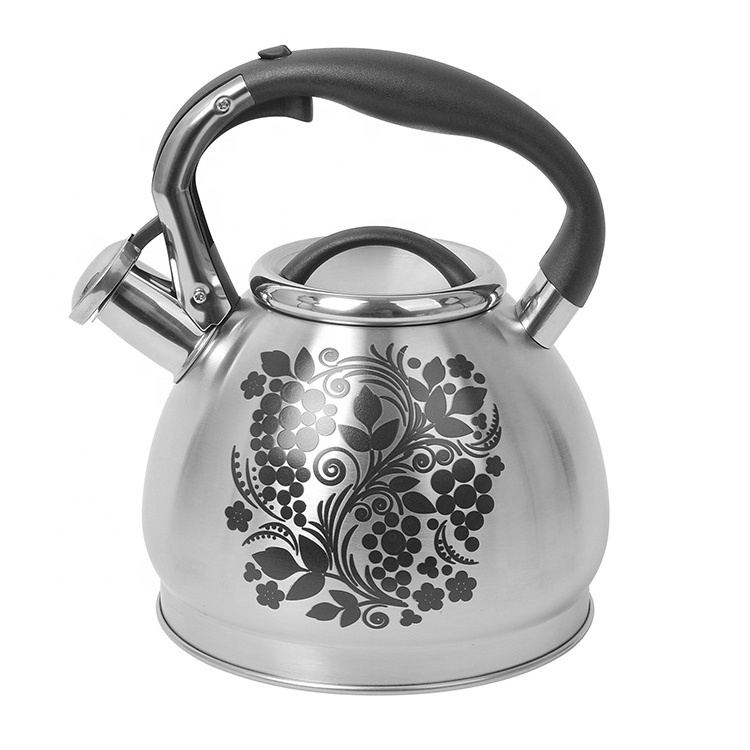 Best Seller Design Bakelite Handle Stainless Steel Kettle Decoration Stove Top Whistling Water Tea Kettle For Kitchen