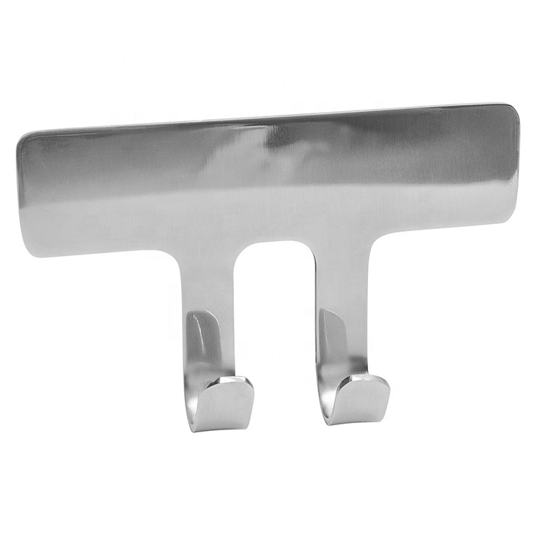 Wall Hook Towel Stainless Steel Peel Stick Hooks 3m Self Adhesive Wall Robe Key Coat Towel Hooks Hanger For Kitchen