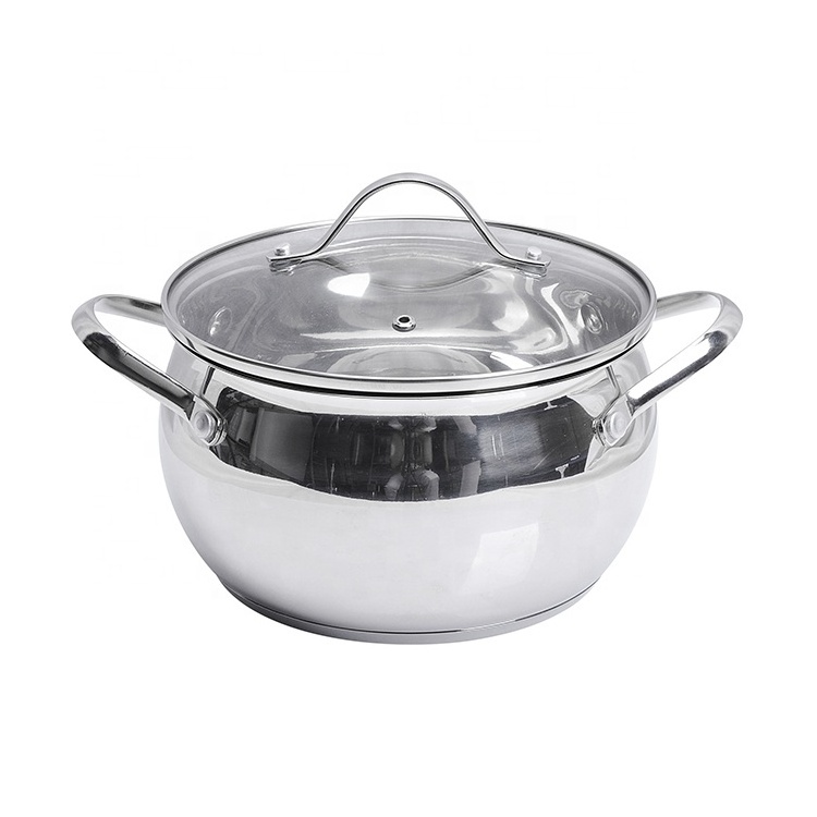 Stock Pot With Lid Non Stick Cooking Pot Set Big Cooking Pots Casting Stainless Steel 201# Sets With Set Kitchen Cookware