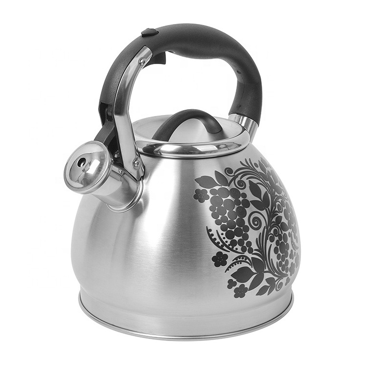 Best Seller Design Bakelite Handle Stainless Steel Kettle Decoration Stove Top Whistling Water Tea Kettle For Kitchen