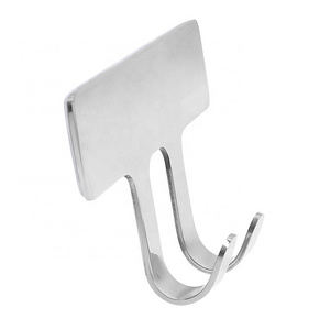 Wall Hook Towel Stainless Steel Peel Stick Hooks 3m Self Adhesive Wall Robe Key Coat Towel Hooks Hanger For Kitchen