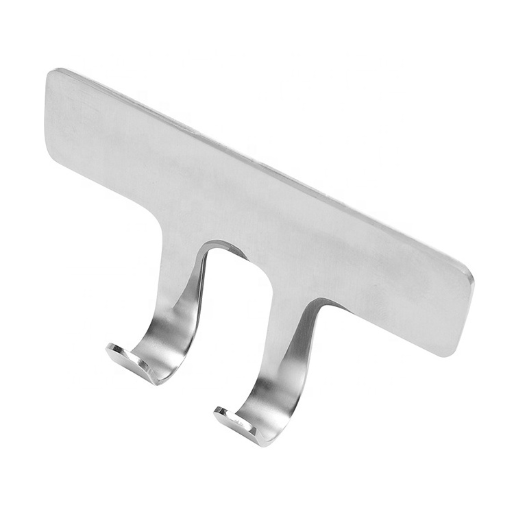 Wall Hook Towel Stainless Steel Peel Stick Hooks 3m Self Adhesive Wall Robe Key Coat Towel Hooks Hanger For Kitchen