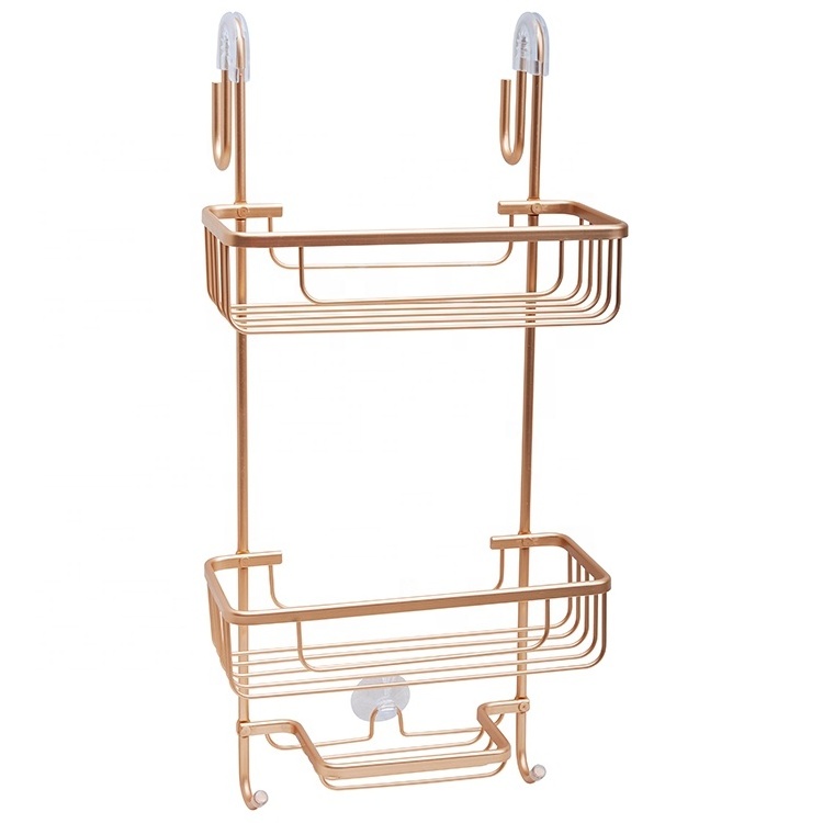 Wall Mounted Hanging Basket with Bathroom 3 Tiers Aluminum Wire Shower Caddy