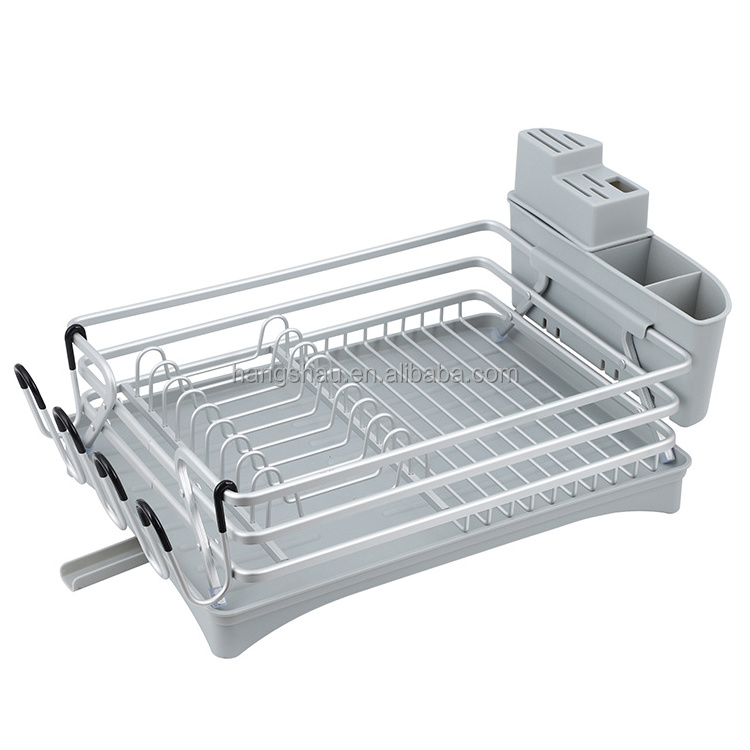 sink dish drying rack space saver sink counter with space aluminum single Layer kitchen Utensils storage draining racks dishes