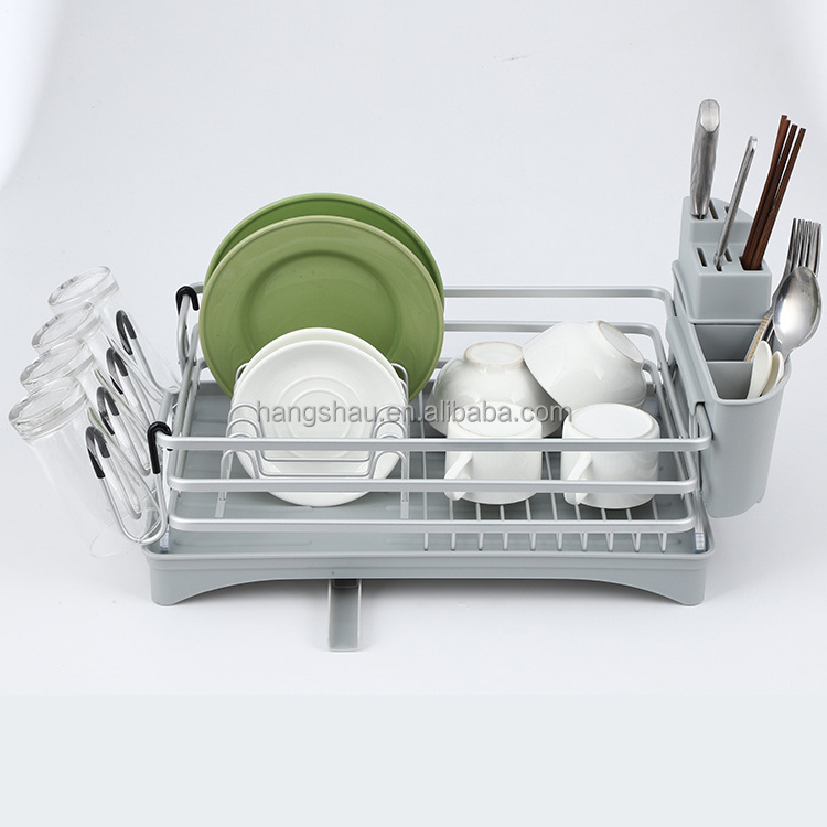 sink dish drying rack space saver sink counter with space aluminum single Layer kitchen Utensils storage draining racks dishes