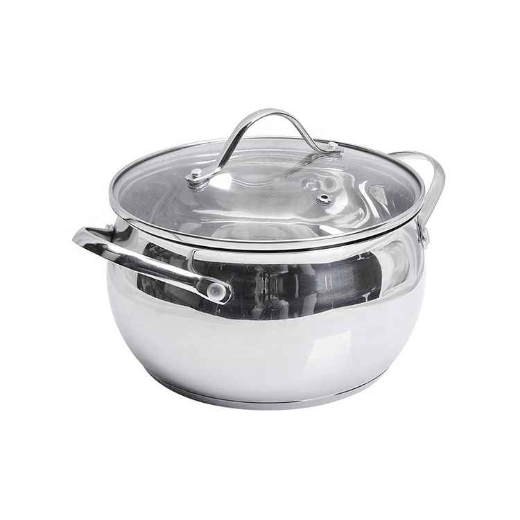 Stock Pot With Lid Non Stick Cooking Pot Set Big Cooking Pots Casting Stainless Steel 201# Sets With Set Kitchen Cookware