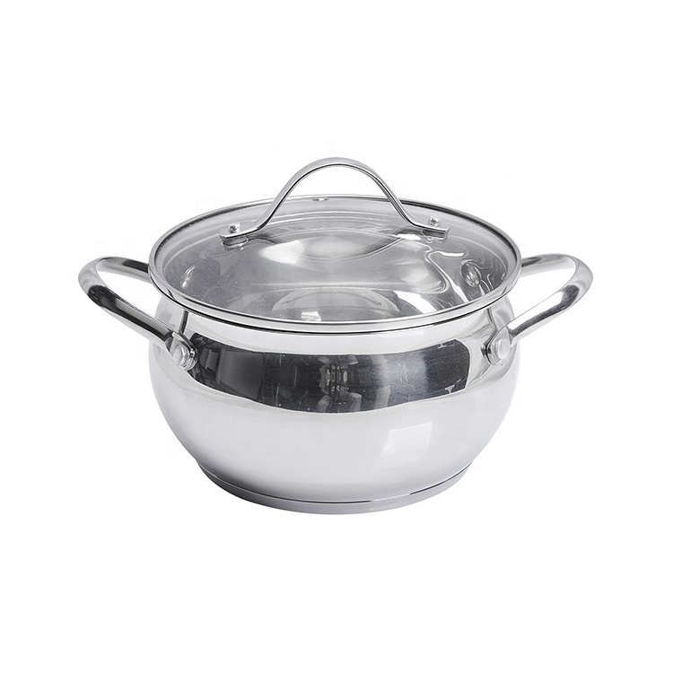 Stock Pot With Lid Non Stick Cooking Pot Set Big Cooking Pots Casting Stainless Steel 201# Sets With Set Kitchen Cookware