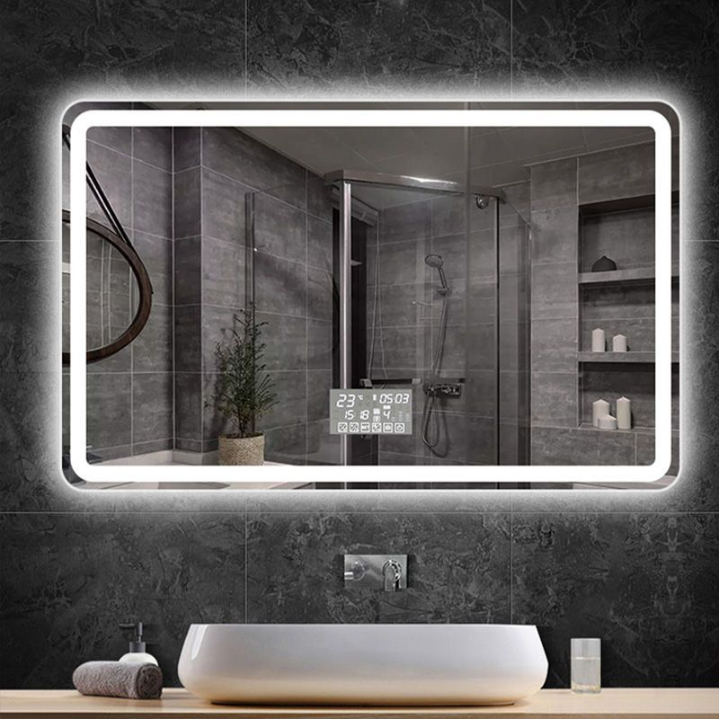 Smart Magic Square Bathroom Mirror with LED Lights and Bluetooth Music Display Equipped with Smart Features