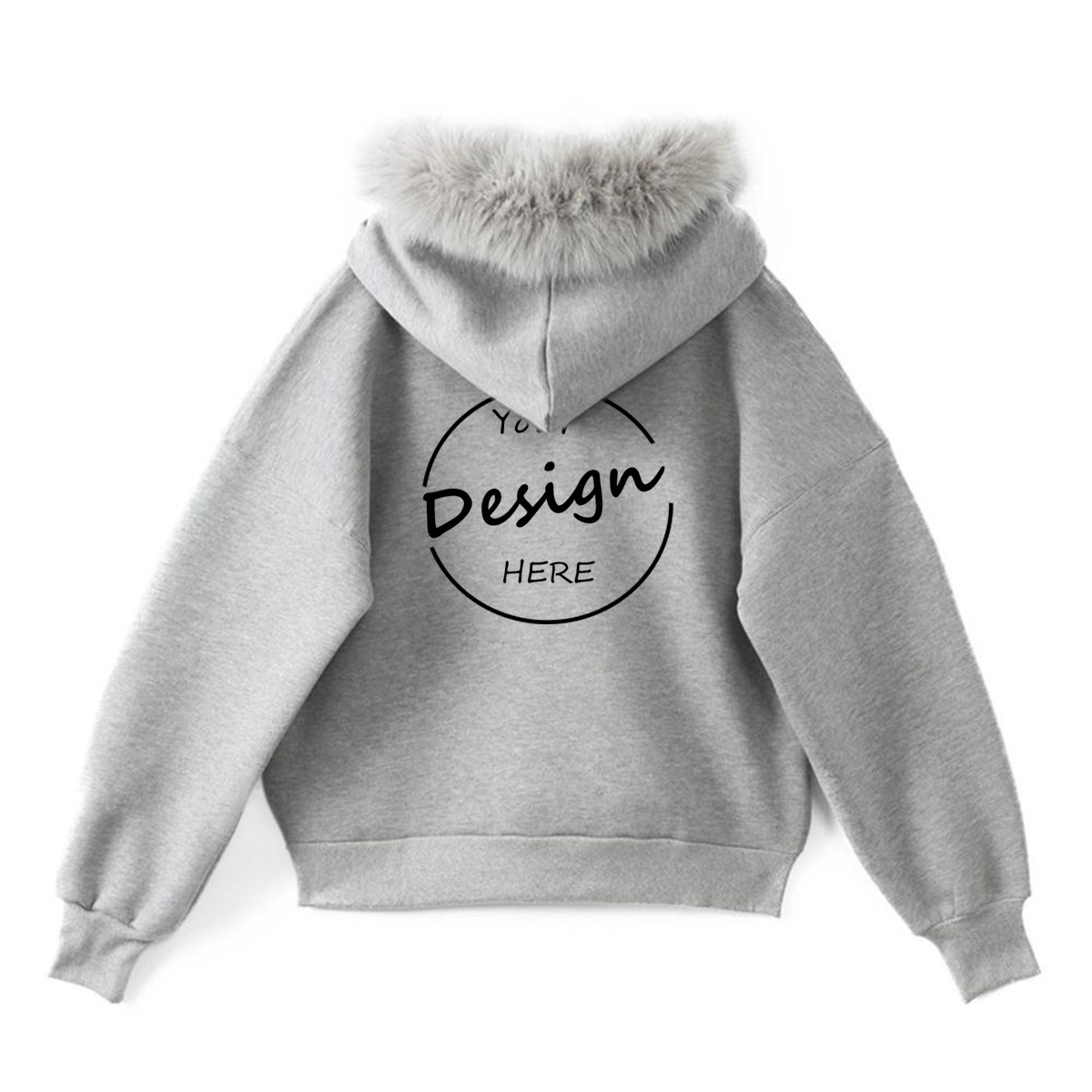 Custom High Quality Women Embroidered Hoodie Pullover Custom Sweatshirts Fleece Furry Hoodie Streetwear Oversized Hoodie Women