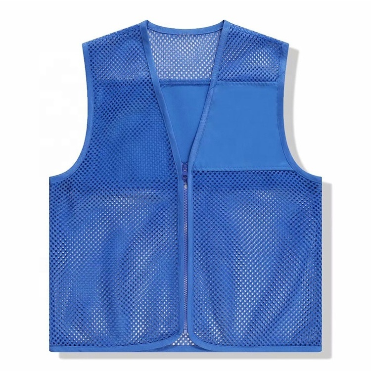 Wholesale High Quality  Men's Vests & Waistcoats Custom Reflective Safety With Pockets Breathable Mesh  Orange  Vest