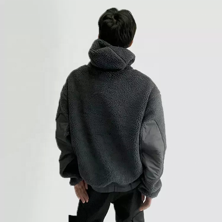 JL1223D Designer New Fashion Style Custom Ninja Hoodie Ultra Soft Warm Winter Sherpa Hoodie Men Cotton Fleece Hoodie