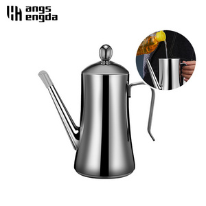 1.3L Stainless Steel 304 Kitchen Accessories Olive Oil Bottle Vinegar Dispenser Sauce Seasoning Batcher Can Pots Oil Container