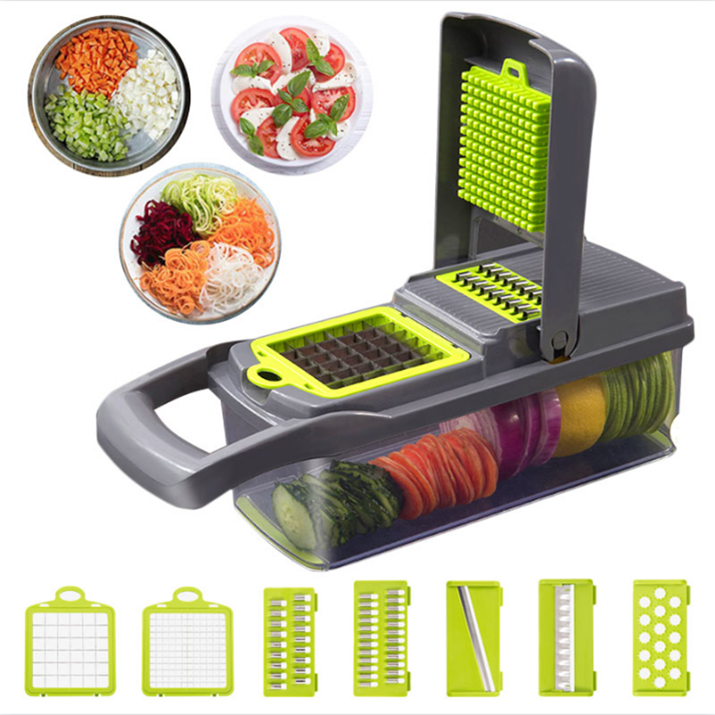 12 in 1 shredders slicer with basket fruit potato chopper carrot grater slicer mandoline Multifunctional vegetable cutter