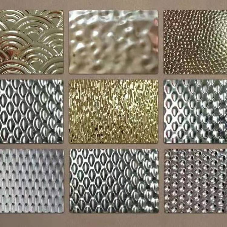 8K Golden Decor 3D Wall Panel Water Ripple with Stamp Mirror Finish 201 304 430 Decorative Stainless Steel Sheet