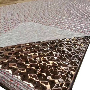 8K Golden Decor 3D Wall Panel Water Ripple with Stamp Mirror Finish 201 304 430 Decorative Stainless Steel Sheet