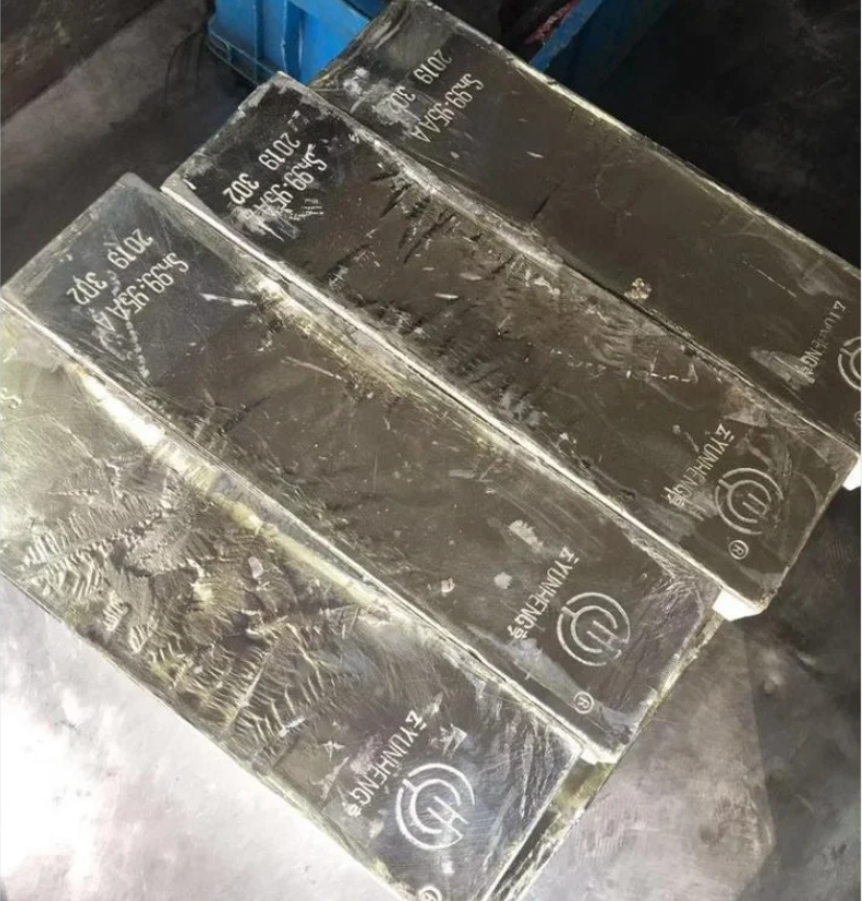 Welding tin alloy sn993 cu07 solder bar solder rolls tin ingot