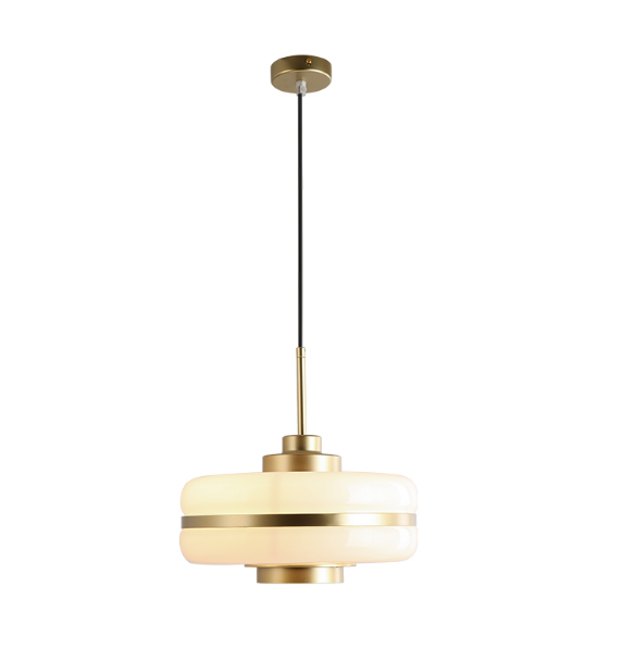 Gold glass shade modern hanging pendant lamp for kitchen decor with bedside pendant lights