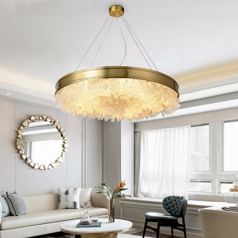 Zhongshan modern Fancy decoration sea shell chandelier