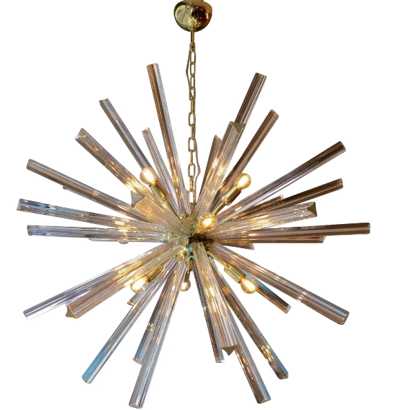 Mid Century modern Crystal Sputnik Chandelier Polished Gold chandelier sputnik pendant lamp