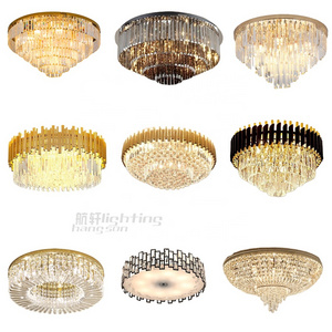 living room bedroom lights designers lighting gold black chandelier lamp round square luxury modern crystal led ceiling lights