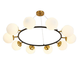 100cm modern ceiling chandelier light black round chandelier 10 lights chandelier metal and glass pendant lighting