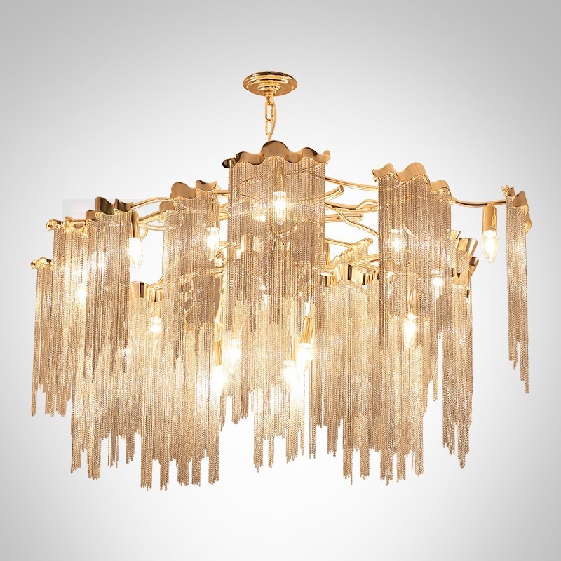 acrylic gold color lamparas de techo italianas modernas contemporary nodic 8 lights led ceiling light modern