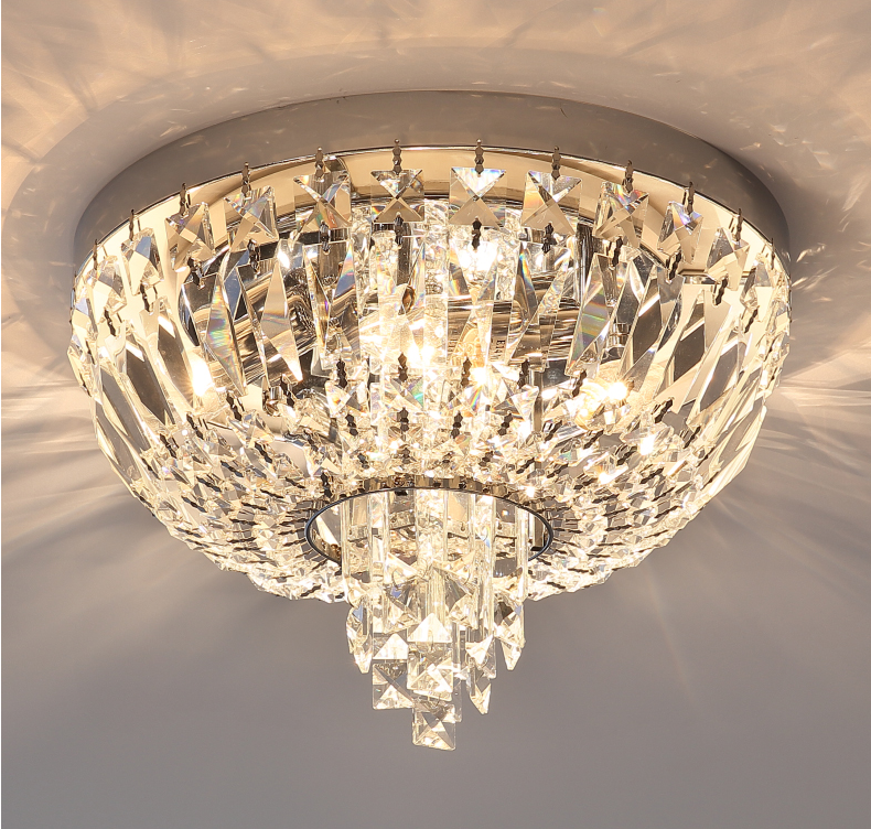 Low suspended ceiling chandelier small size quality crystal ceiling mount lights