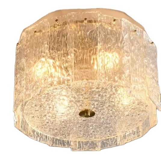 Modern custom minimalist brass glass beautiful and atmospheric ceiling light living room bedroom porch ceiling light